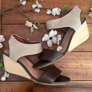 Two toned real wood Camper wedges
