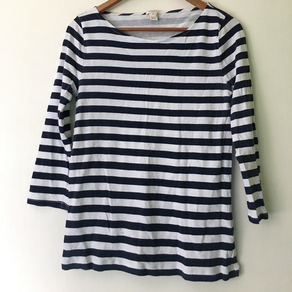 J. Crew Tops - J. Crew // Factory Striped Boatneck Tee