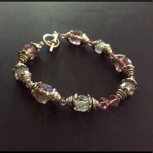 OOAK Sterling and Swarovski crystal bracelet