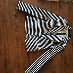 Blue & white striped blazer