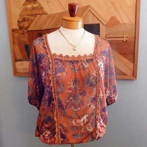 Hippie Inspired Paisley Eyelash Couture Top