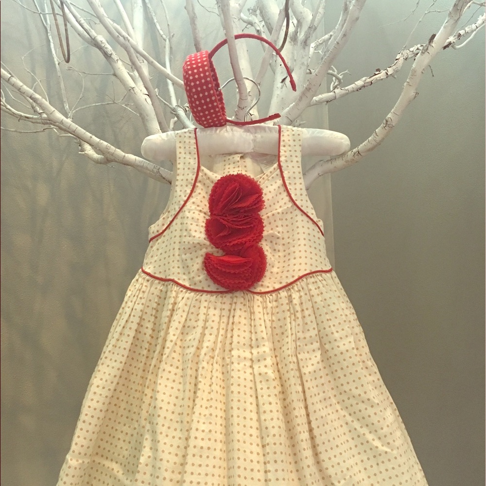 Janie and Jack 4t dress with matching pillbox hat