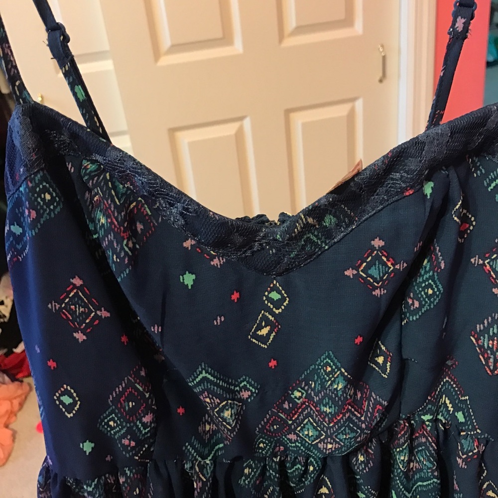 Blue Aztec High-Low Dress - Picture 5 of 5