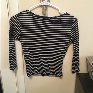 brandy melville ribbed stripped top