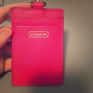 Coach lanyard with card holder