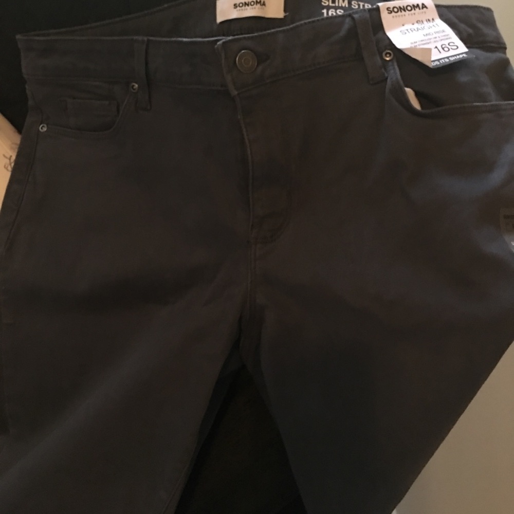 New w/tags Sonoma slim straight gray jeans