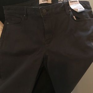 New w/tags Sonoma slim straight gray jeans