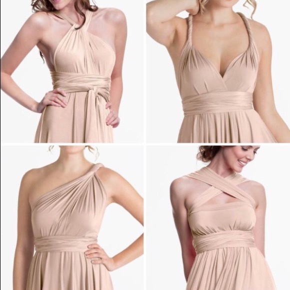 Henkaa nude champagne convertible dress - Picture 3 of 3