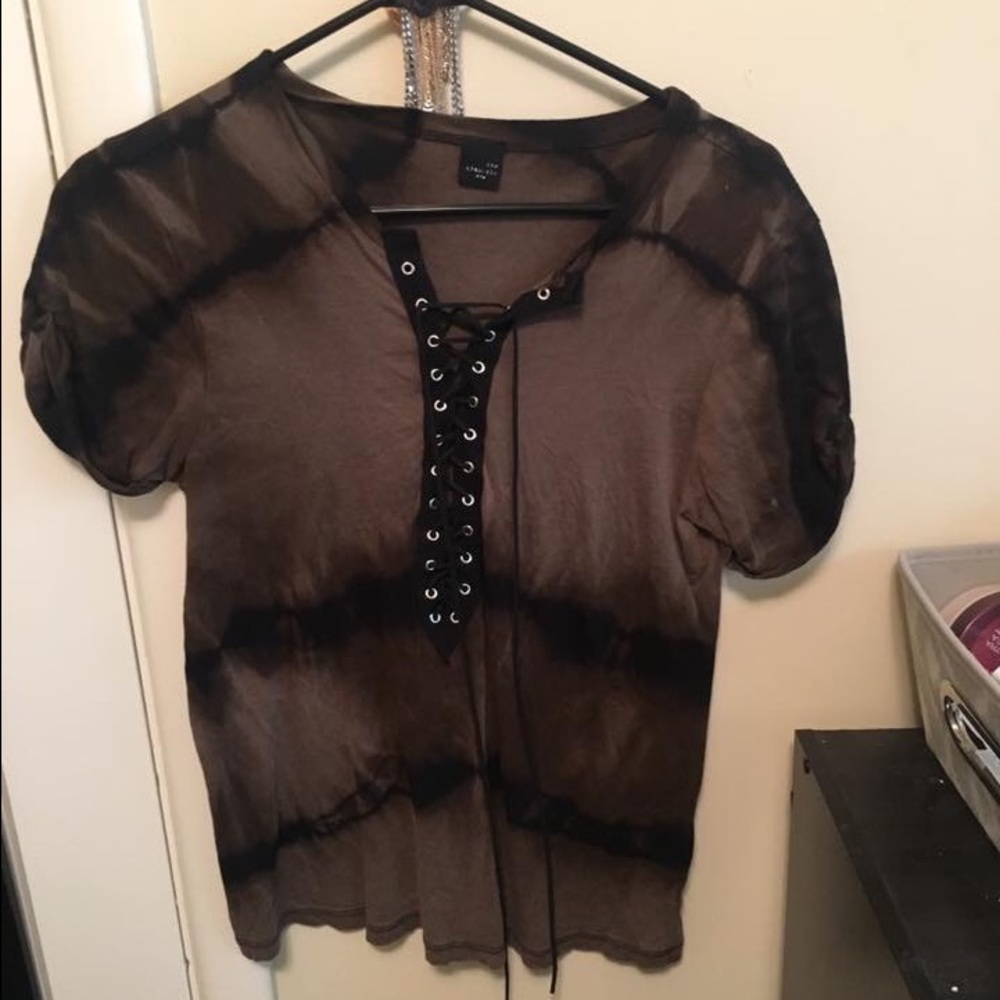 LF inspired lace up top