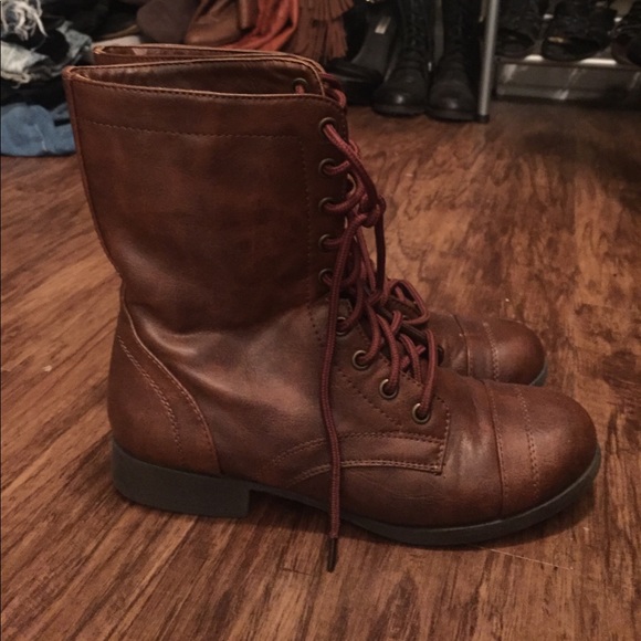 60 off Shoes Brown combat boots (FREE black boots w/ purchase) from