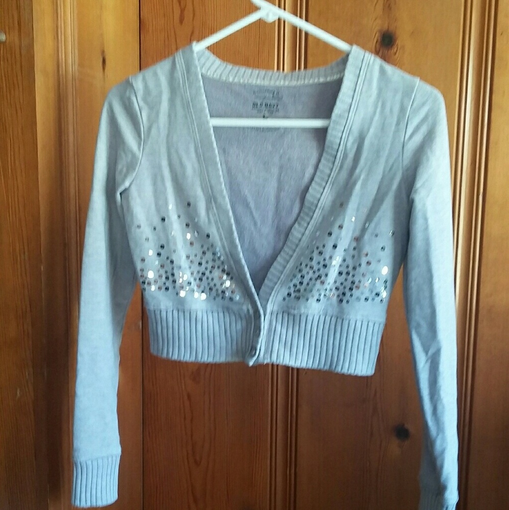 Old navy Gray sequence jacket / cover up