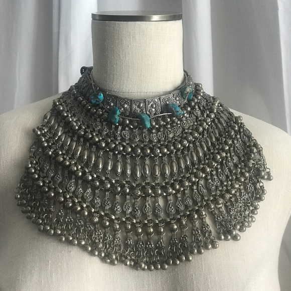 🌵HP🌵VTG 80s Saudi Arabia Bedouin Necklace - Picture 4 of 8