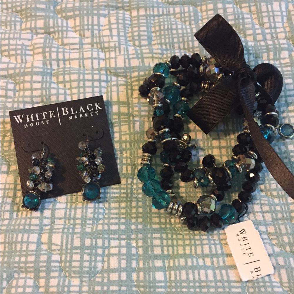 White House Black Market Earring & Bracelet Set
