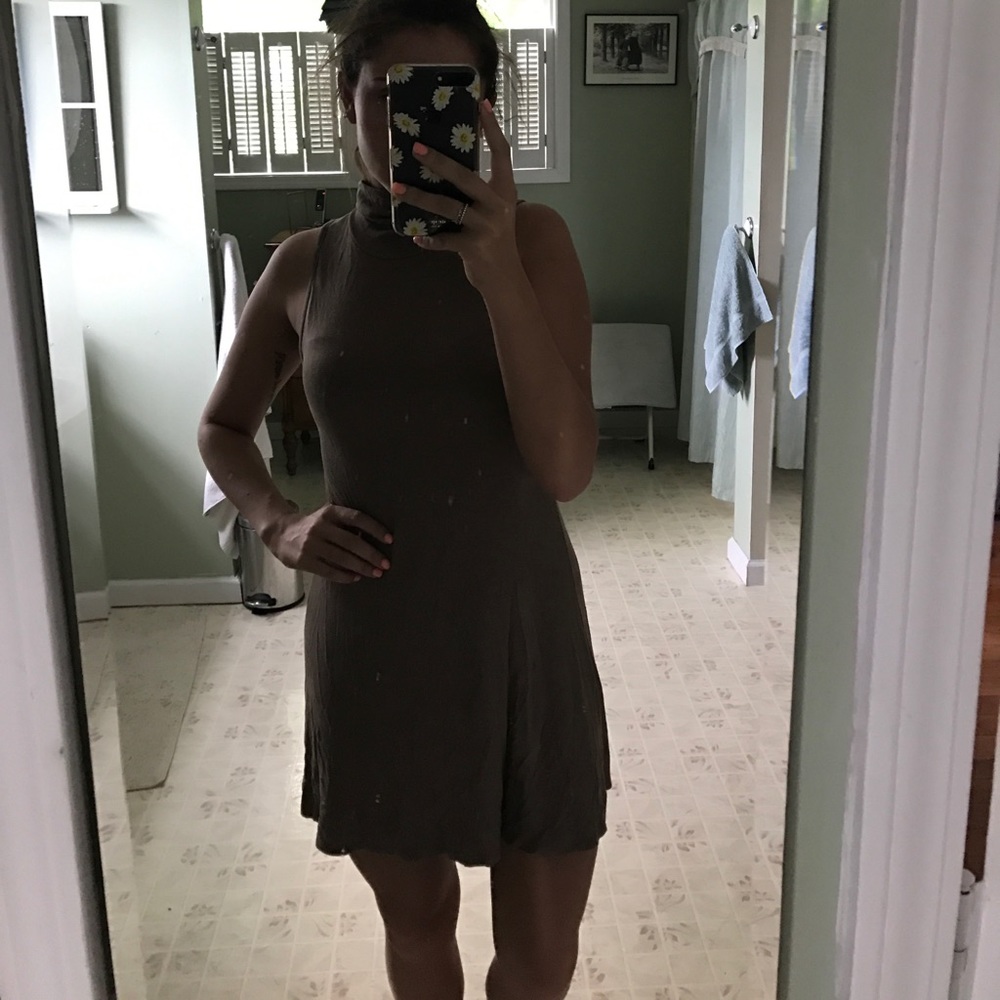 Turtle neck summer jersey dress