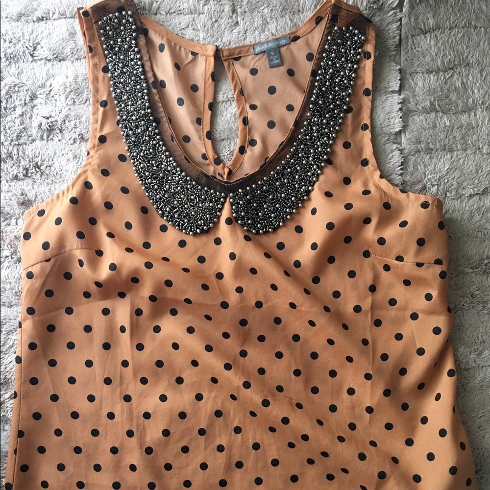 Charlotte russe embellished bib sleeveless top