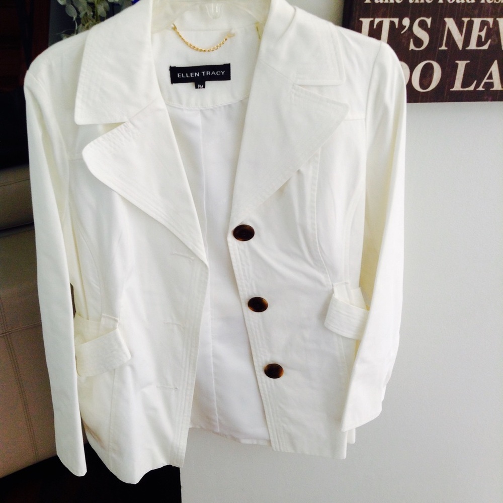 White Ellen Fisher Rain jacket