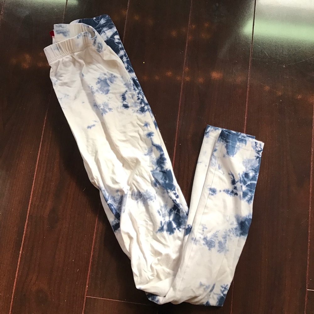 Tie dye denim legging