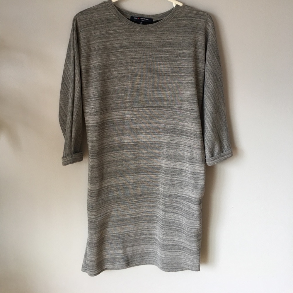Grey light weight sweater dress