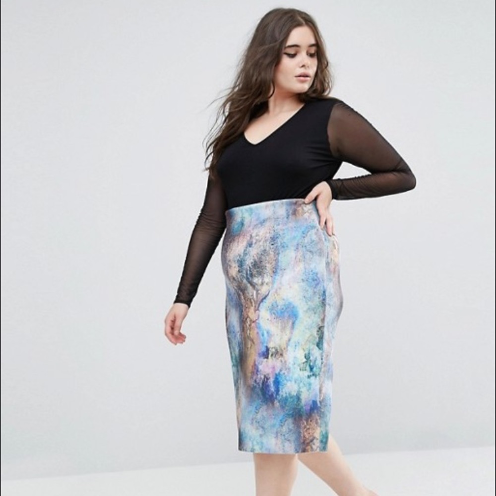 ASOS CURVE NWT Scuba Pencil Skirt Plus size 20