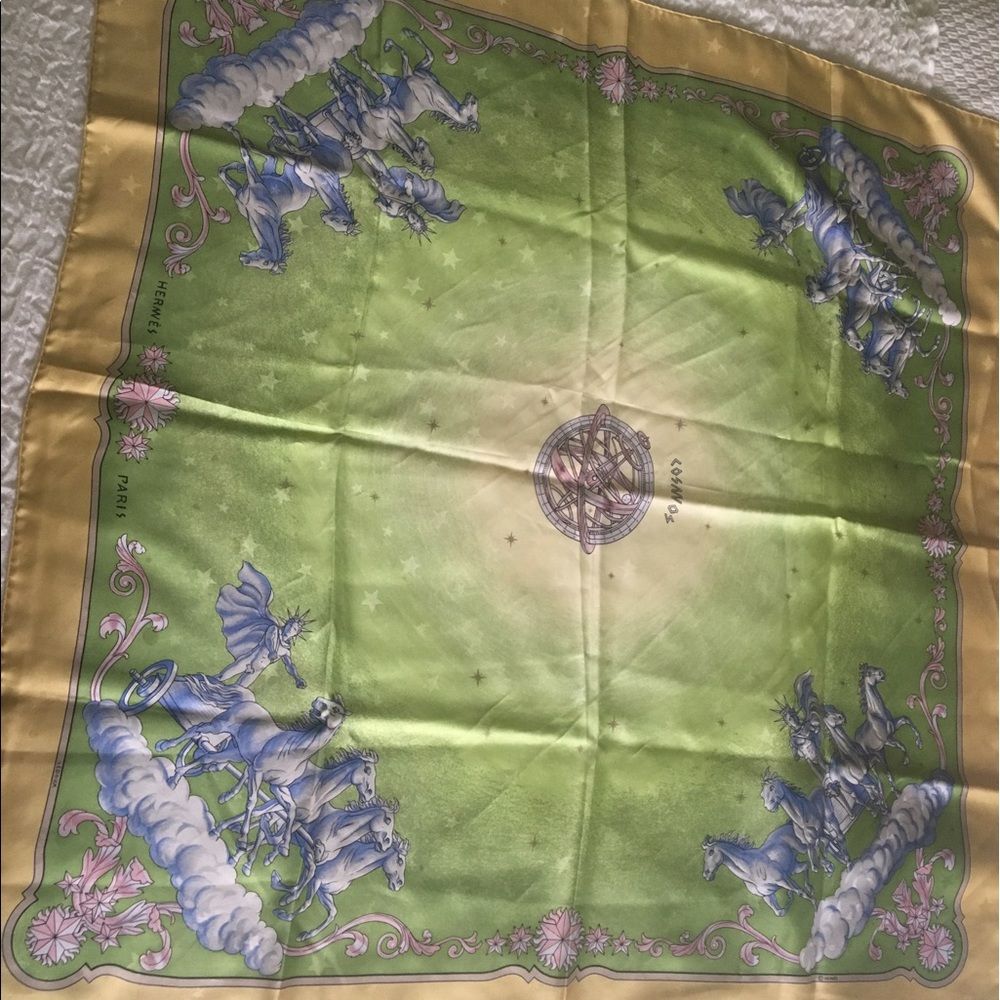 Authentic HERMES silk scarf.