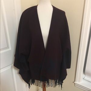 Navy and Burgundy Cape