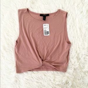 NWT Forever 21 dusty pink crop top sz M