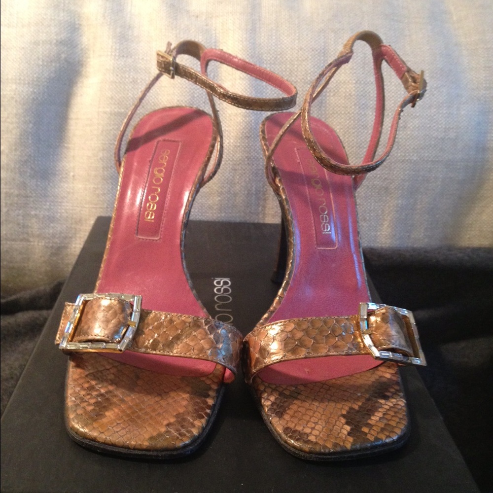 Sergio Rossi Python Sandals