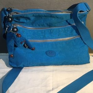 Kipling alvar turquoise crossbody bag
