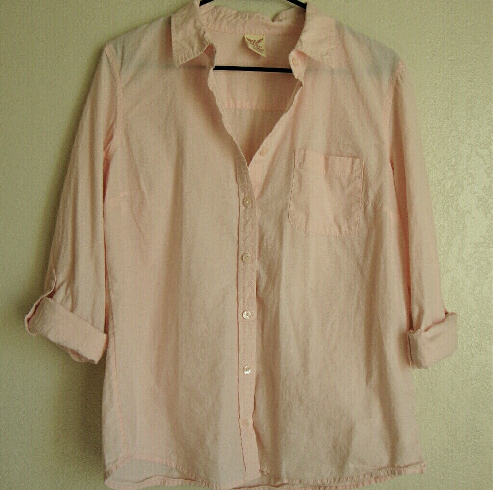 Faded Glory • Pink 100% Cotton Button-Down - Picture 2 of 5