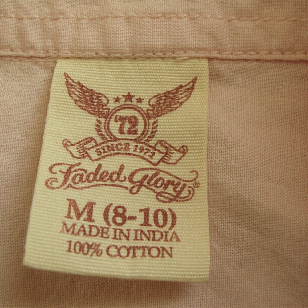 Faded Glory • Pink 100% Cotton Button-Down - Picture 5 of 5