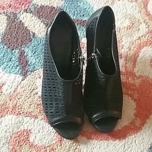 Calvin Klein peep toe booties