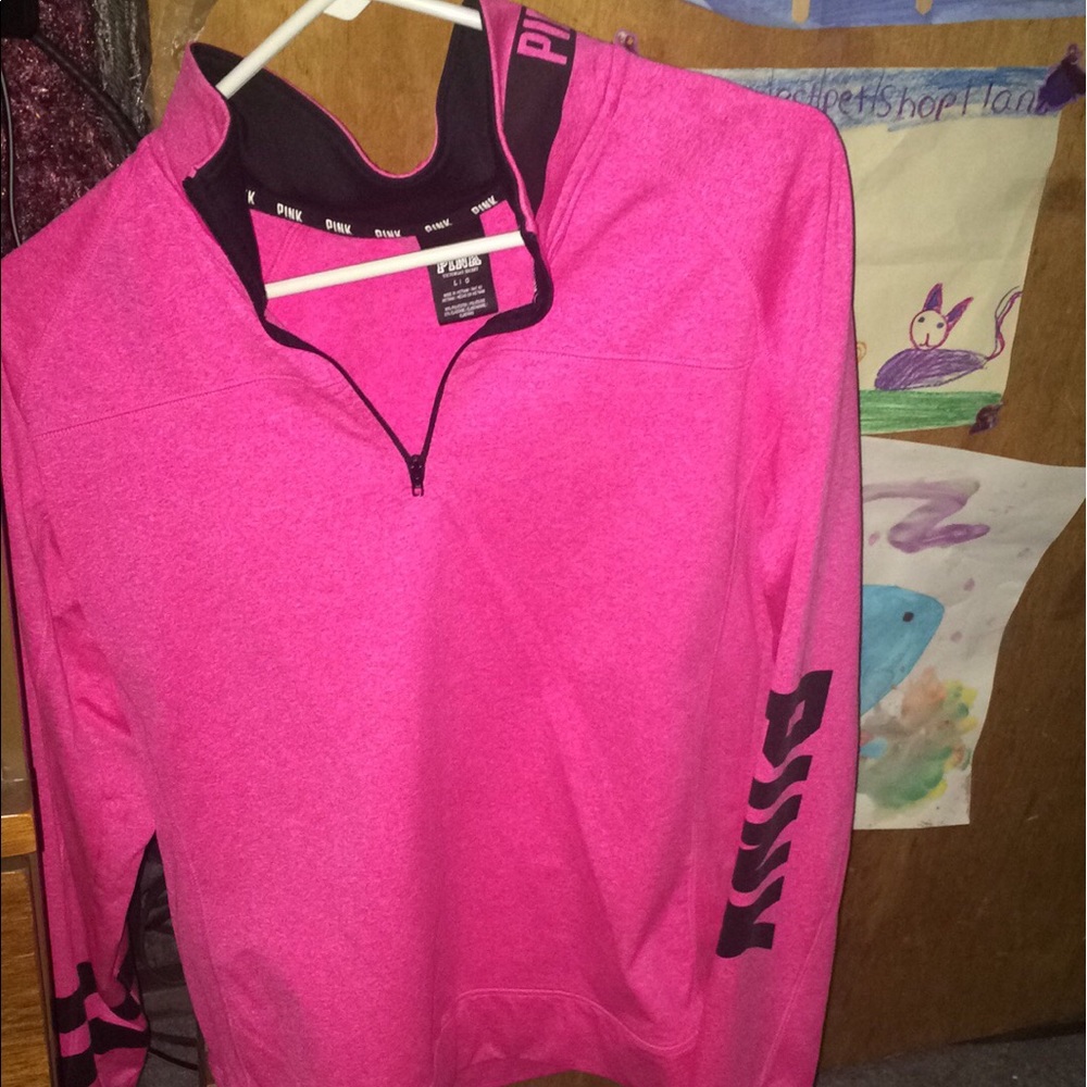 Pink and black long sleeved shirt