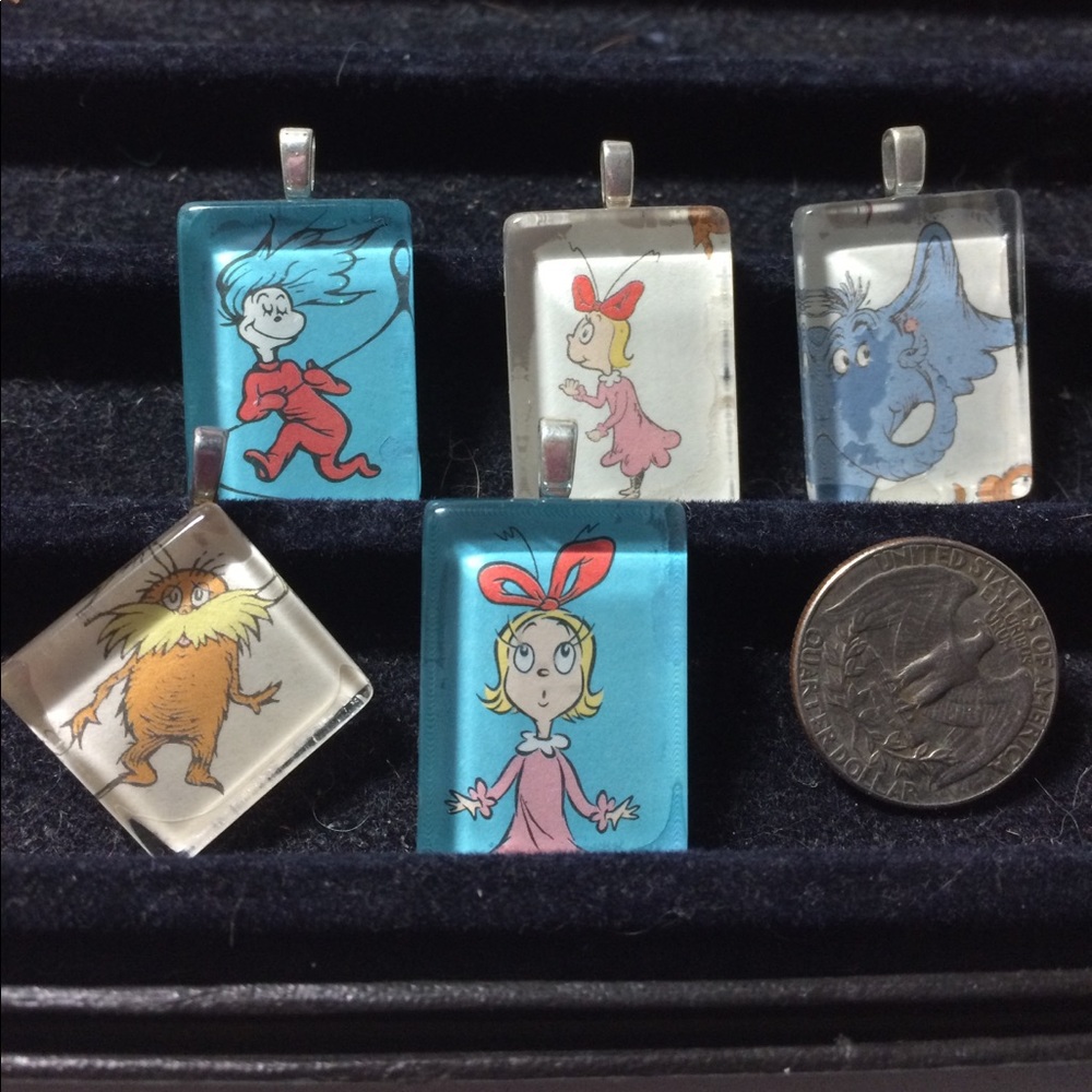 Dr Seuss character pendants