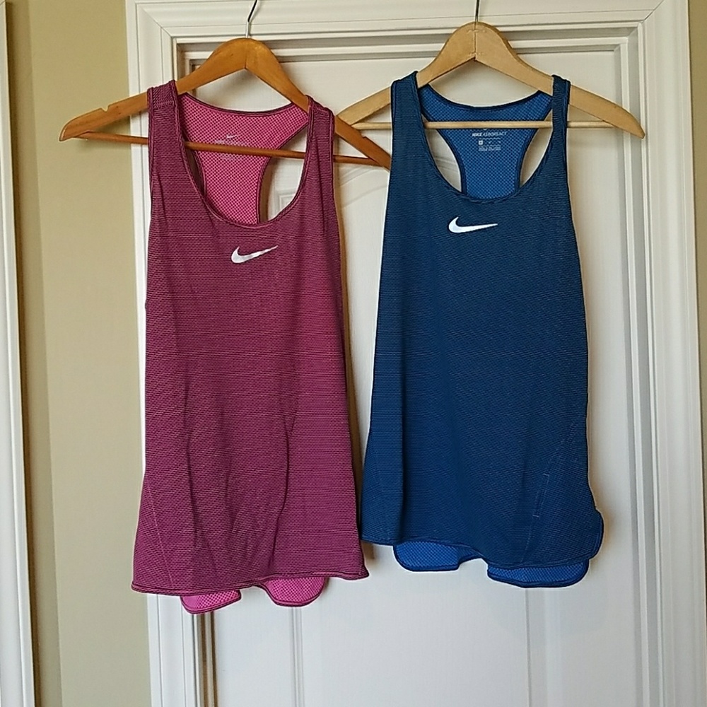 2- Nike Aeroreact Racerback Tank Tops NWT