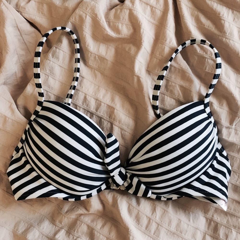 NEW Navy and White Front Tie Bikini