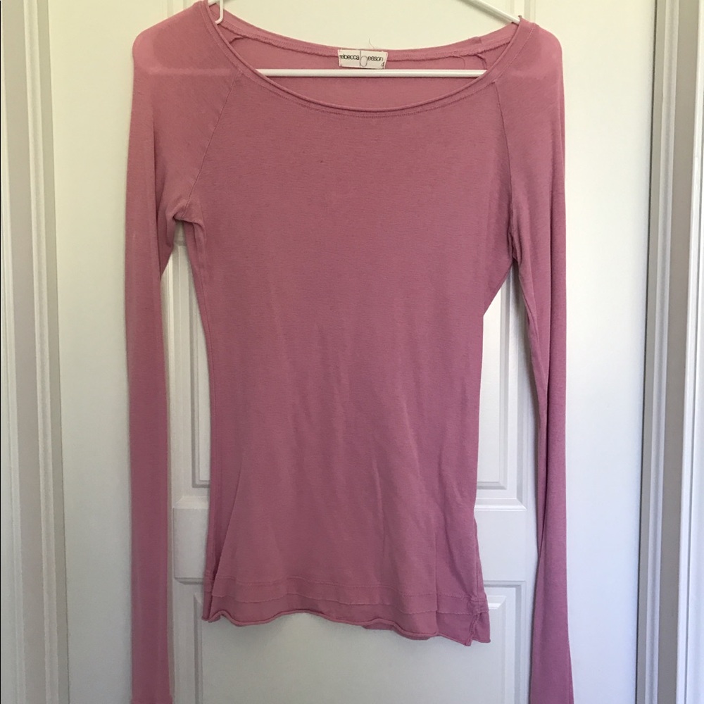 Rebecca Beeson pink long sleeve tee size 4