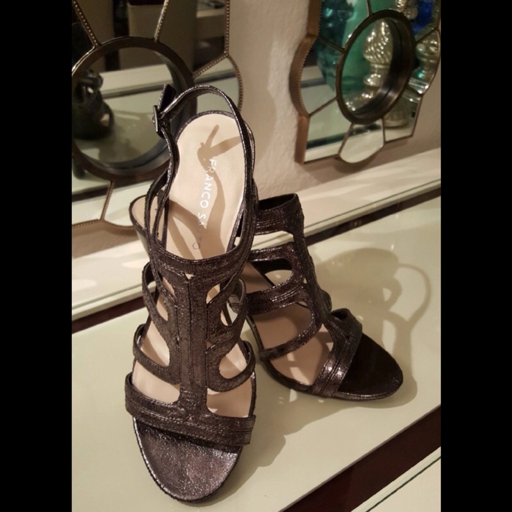 Metallic High Heel sling back Shoes