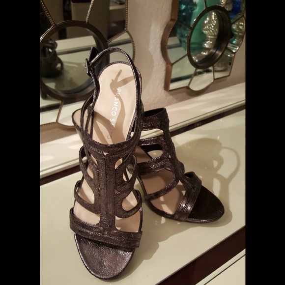 Metallic High Heel sling back Shoes - Picture 1 of 2