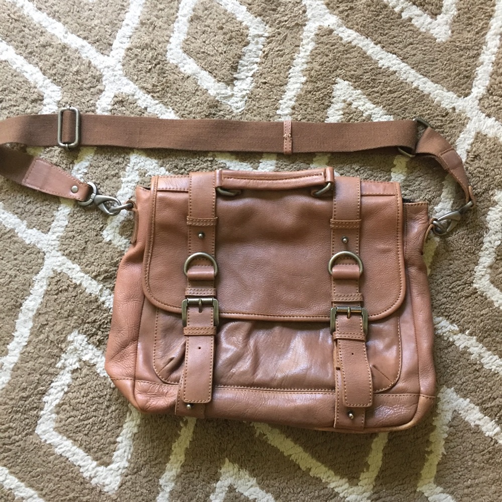 Michael Stars Leather Messenger Bag