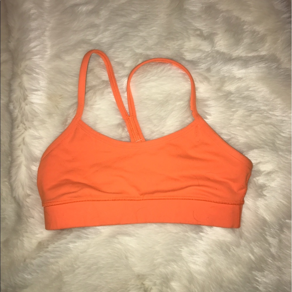 Orange lululemon sports bra