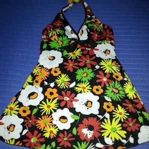 Floral hawaiian print bathing suit