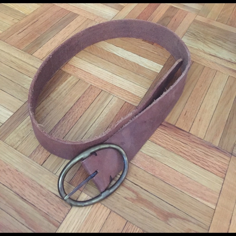 Brown real leather belt