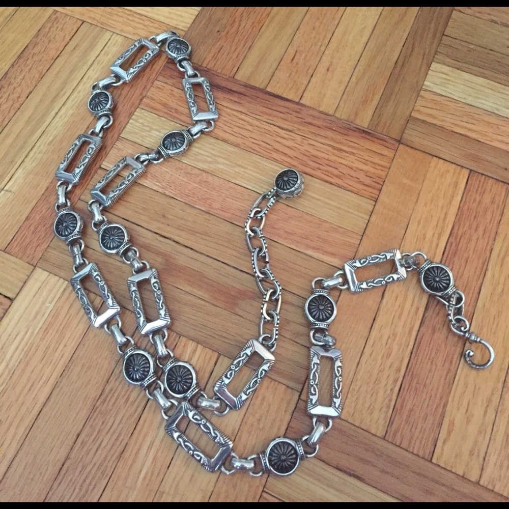 Silver chain belt