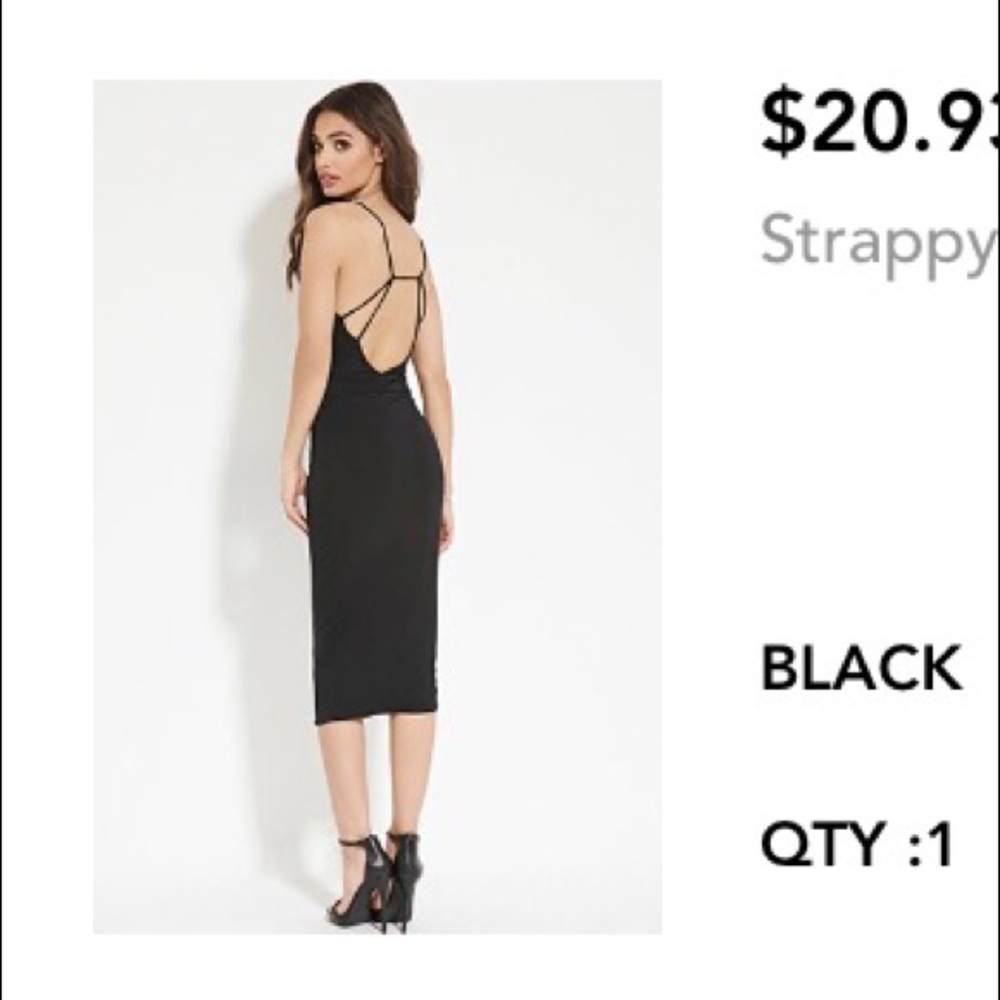Strappy-back bodycon dress