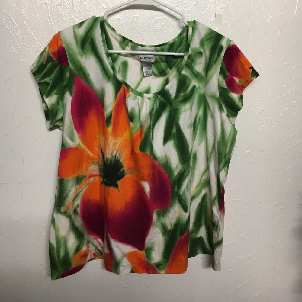 Chico's floral print tee