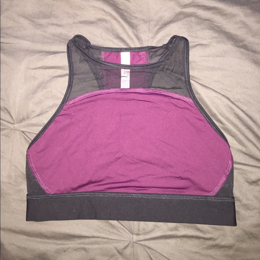 Burgundy High Neck Bra