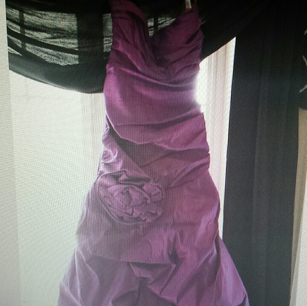 Purple evening dress