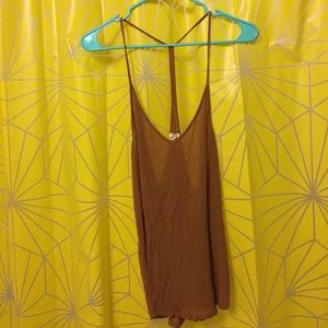 Burnt orange/ brown racerback tank