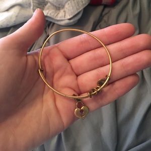 Gold lock Alex and Ani bracelet
