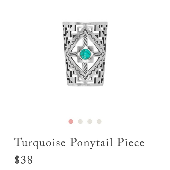 New Turquoise Ponytail Holder by Chloe&Isabel hair-ties-hair-ties-pony-tail-  main image 4